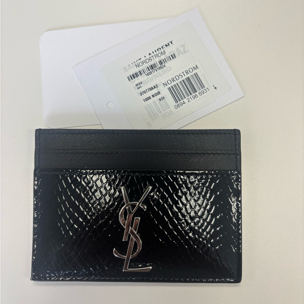 Yves Saint Laurent Black Key & Card Holder with Sleek Design
